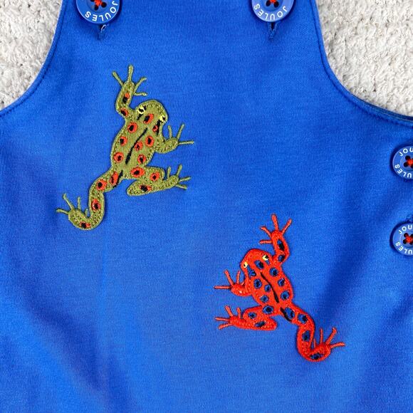Joules Baby Boy Jumpsuit 1M Blue Frog Adjustable Snap Jumpsuit Romper - Picture 3 of 8